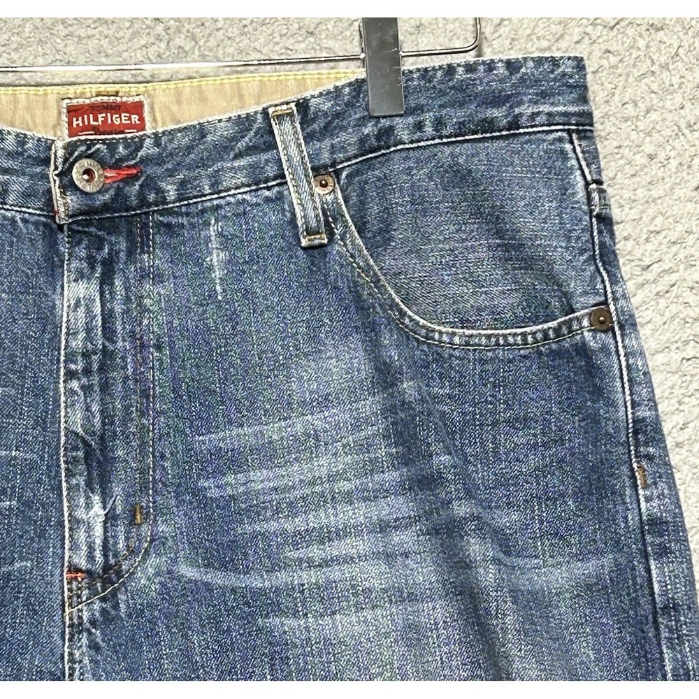 Hilfiger Denim Red Label Freedom Fit Jeans Mens 36x32 Straight Vintage Y2K - Picture 3 of 16